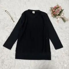 ⁠【美品】I.S. スナオクワハラ 肩ボタン 切替Vネックニット エイネット⁠のサムネイル