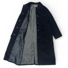 美品 PSポールスミス ステンカラーコート カシミヤ混 裏地水玉 ドット柄 L