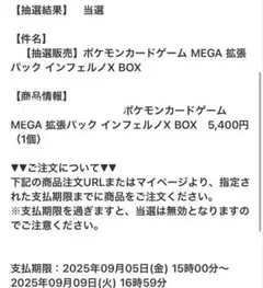 ポケモンカードゲーム MEGA 拡張パック インフェルノ X BOX
