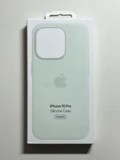 【新品】純正 iPhone 15 Pro シリコンケース・ソフトミント①