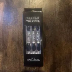 FINGER SUIT PRESS-ON NAIL ブラックネイルチップセット