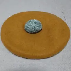 値下げ!KIDS UP TEMPOオレンジボンボン付ベレー帽