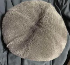 値下げ交渉可能ViS グレー ベレー帽 ファー