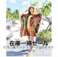 ビキニ ラッシュガード　3点セット　ビーチウェア タンキニ　体型カバー