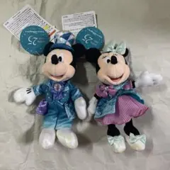 ディズニー　シー　ミッキー　ミニー　ぬいぐるみバッジ　セット