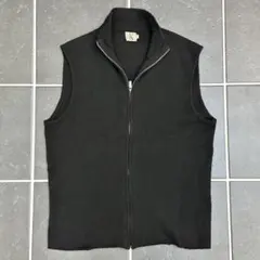 90s Calvin Klein 【フルジップ　ニットベスト　ブラック】
