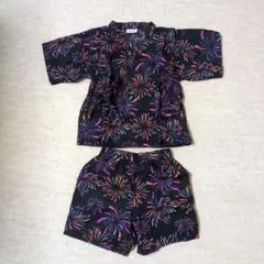 ブリーズ　甚平　花火柄　100