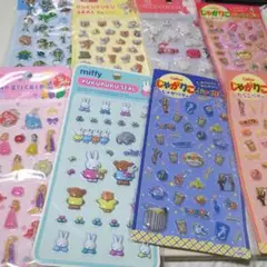ぷっくりシール 8枚セット ディズニー ミッフィー じゃがりこ 台紙に折れ目あり