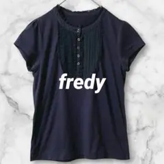 Ld356＊フレディ ブラウスTシャツ フリル 異素材 日本製 38のサムネイル