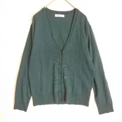 シーズンフロー Vネック リブニットカーディガン シンプル