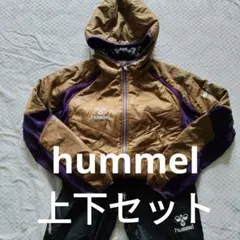hummel フード付きダウンジャケット ゴールド/パープル