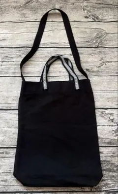 美品　◆ 2way トートバッグ ショルダーバッグ　エコバッグ　黒　ブラック