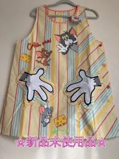【新品】★トムとジェリーエプロン★トムの手ポケット!! サイズＭ〜Ｌꕤ.·*.のサムネイル