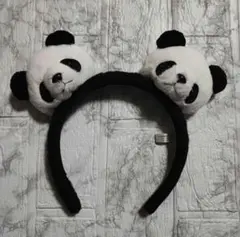 美品　アドベンチャーワールド　パンダ　カチューシャ