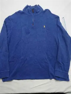 ポロ ラルフローレン ハーフジップ スウェット XXL ブルー系 メンズ
