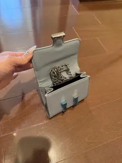 300円〜 ミニ財布 ショルダー ブルーグレー