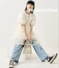 FREAK'S STORE シアーカシュクール半袖ワンピース