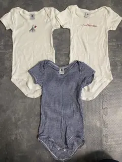 プチバトー　半袖ボディ3枚セット　状態キレイめ
