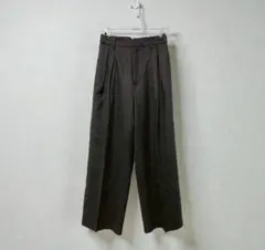 SALON ADAM ET ROPE ワイドウールスラックス ブラウン S