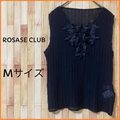【ROSASE CLUB】ローザスクラブ　シースルーノースリーブトップス　フリル