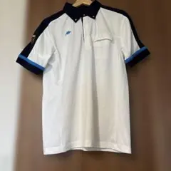 Kappa ゴルフポロシャツ Lサイズ ホワイト/ネイビー
