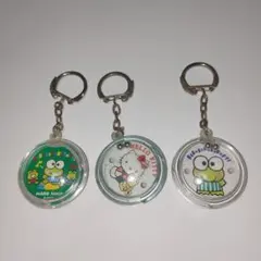 けろけろけろっぴとハローキティのキーホルダ3点セット レトロ