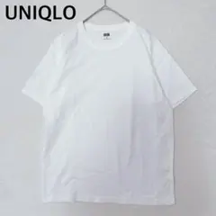 UNIQLO ユニクロU クルーネックTシャツ M 白 綿100% カジュアル