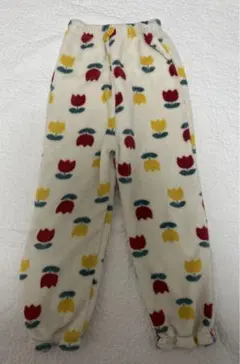 バースデイ フタフタ フリース　パンツ　パジャマ チューリップ柄　120cm