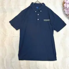 【DUTDOOR】ポロシャツ 半袖 Mサイズ ネイビー