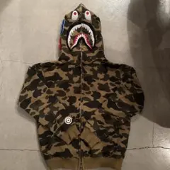 BAPE シャークパーカー　グリーン　M