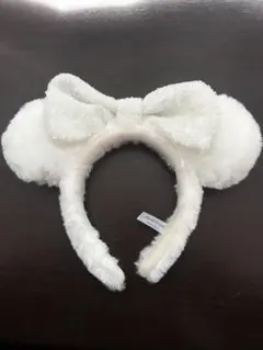 ディズニー ミニーマウス風カチューシャ白　ホワイト