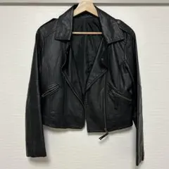 黒 レザー ライダースジャケット