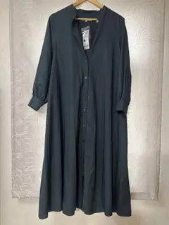 23区】24SS 大きいサイズ 48 洗える ストレッチ ツイル ワンピース
