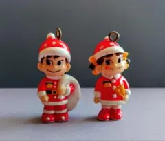 不二家 ペコちゃん ポコちゃん サンタ キーホルダー 2個セットのサムネイル