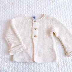 プチバトー　ニットカーディガン　12m/74cm