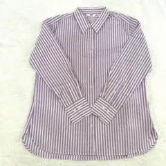 【UNIQLO】 コットンストライプシャツ　M 長袖
