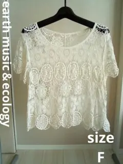 earth music&ecology レーストップス　フリーサイズ