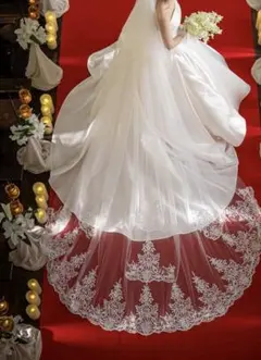 美品！ウェディングロングベール 3m 結婚式.前撮り.後撮り