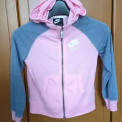 NIKE フルジップパーカー 6X ピンク/グレー
