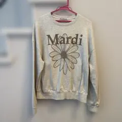 【美品】韓国　Mardi Mercredi スウェット グレー フラワー　長袖