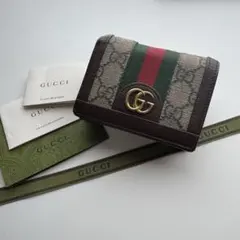 GUCCI グッチ 二つ折り 財布 オフィディア 523173 箱付き - メルカリ