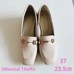 ORiental TRaffic ローファー スクエア ベージュ37(23.5㎝