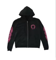 新品未開封】CHROME HEARTS XL黒×ピンク ジップアップパーカー - メルカリ