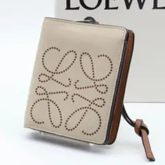 【極美品】 LOEWE アナグラム　コンパクトジップ　二つ折り財布