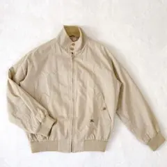 裏地ノバチェック　バーバリー　ハリントンジャケット　ベージュ　ブルゾン　コットン