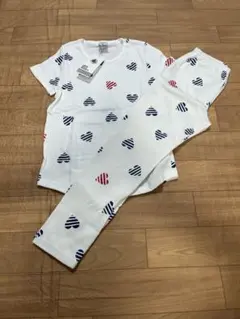 プチバトー　ハート柄パジャマセット 116cm