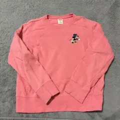 UNIQLO Disney ミニーマウス刺繍トレーナー ピンク