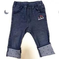 期間限定値下中 ミキハウス★デニム風ズボン★裏地星 90cm