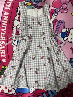 【画像要確認】　シークレットハニー　チェック　チェリー　ワンピース