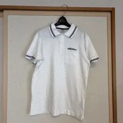 adidas ドット柄 ポロシャツ ホワイト